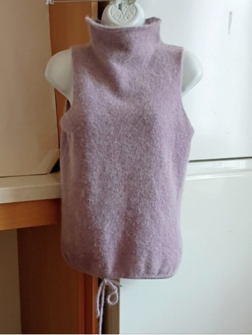 UO Co-operative Vintage Angora/Lambs wool Fuzzy  Sweater Vest In Lavender sz S